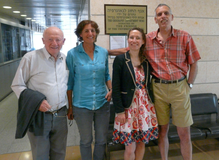 Erőss Ágnes izraeli kollégákkal a University of Haifa Földrajz Tanszékén